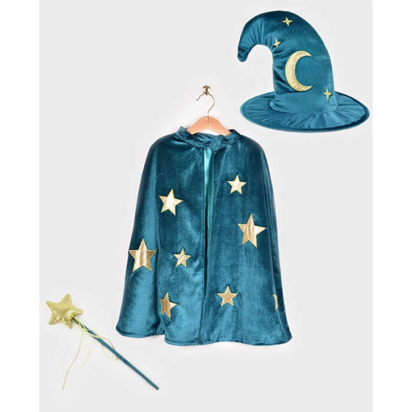 Den Goda Fen Deluxe Σετ Wizard Βελούδινο Πετρόλ 3-8 Ετών