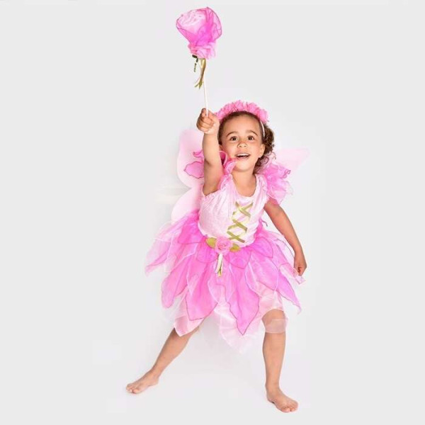 Den Goda Fen Στολή Νεράιδα με ραβδί και φτερά 6-8 Ετών