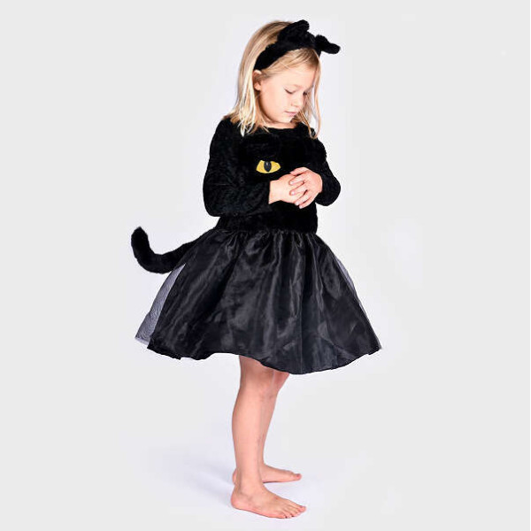 Den Goda Fen Στολή Μαύρη Γάτα με Στέκα Αυτάκια 6-8 Ετών