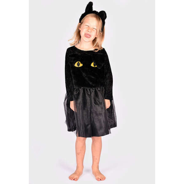 Den Goda Fen Στολή Μαύρη Γάτα με Στέκα Αυτάκια 6-8 Ετών