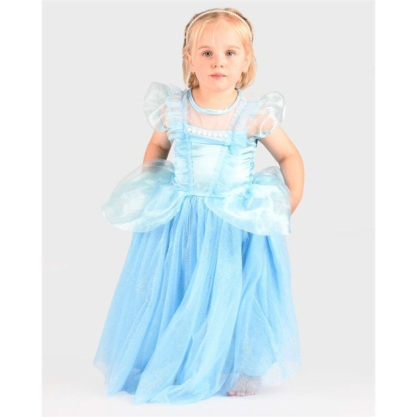 Den Goda Fen Γαλάζιο Φόρεμα Πριγκίπισσας 2-4 Eτών