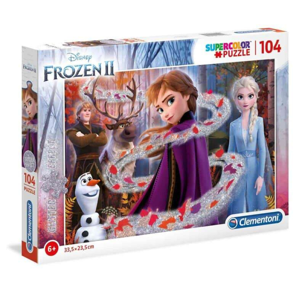 Clementoni Παιδικό Παζλ Super Color Glitter Frozen II (104τμχ)