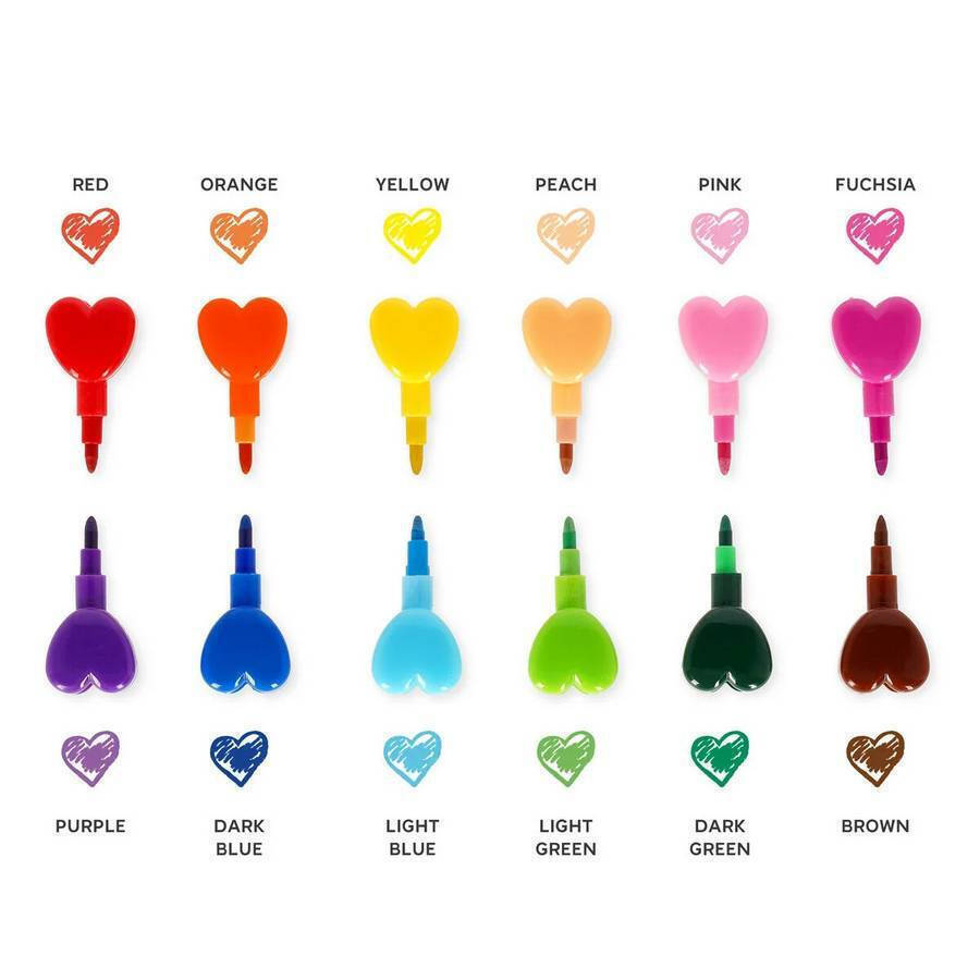 Legami 12 Stackable Crayons - Dream in Colour