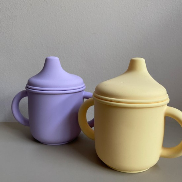 Nok Nok Sippy Ποτηράκι Σιλικόνης με Λαβές (Μπανανί)