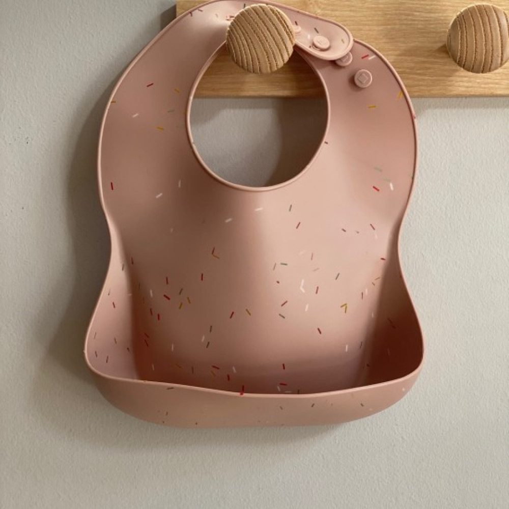 Nok Nok Σαλιάρα Σιλικόνης Nino (Confetti Peach)