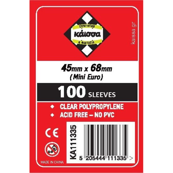 Kάισσα Sleeves 45Χ68 (MINI EURO) 100τμχ (KA111335)
