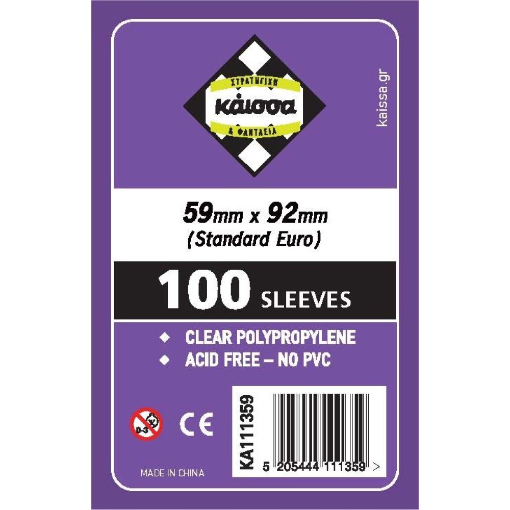 Kάισσα Sleeves 59Χ92 (Std Euro) 100τμχ (KA111359)