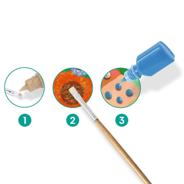 Djeco Ζωγραφίζω 3D Τρισδιάστατες εικόνες "Τροπικά Τοπία"