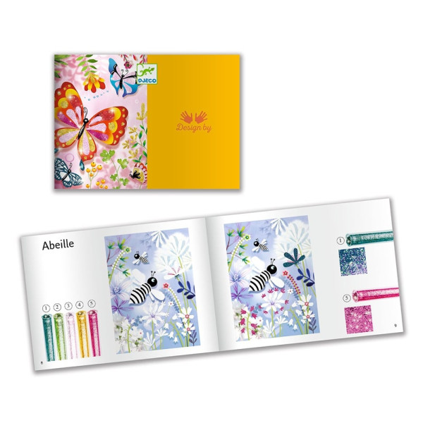 Djeco Δημιουργώ με Γκλίτερ 4 Εικόνες Λαμπερές Πεταλούδες