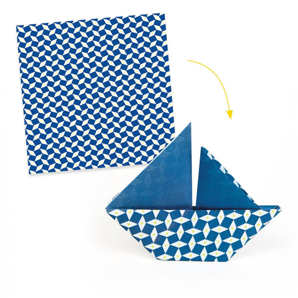 Djeco 100 Φύλλα με Νέον Χρώματα για Κατασκευές Οριγκάμι