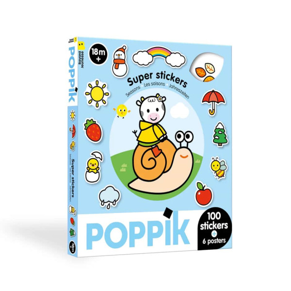 Poppik Sticker box με 100 αυτοκόλλητα - Εποχές 