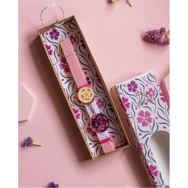 LifeLikes Λαμπάδα Αγριολούλουδο με Μπρελόκ