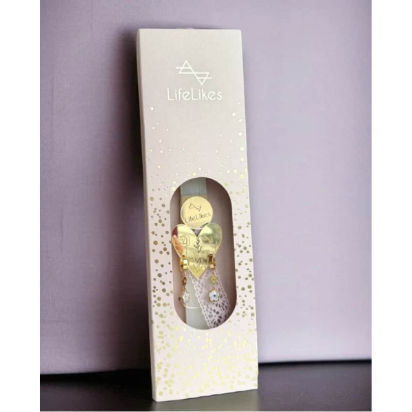 LifeLikes Λαμπάδα Flower Heart με Σκουλαρίκια Ροζ Κουτί