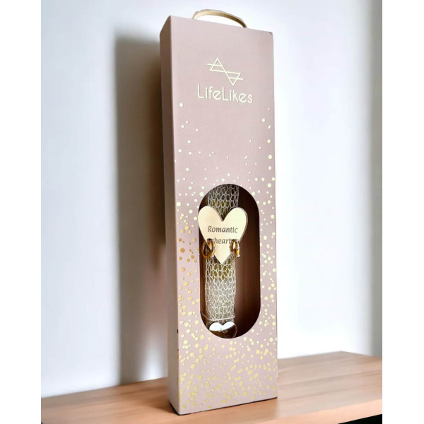 LifeLikes Λαμπάδα Romantic Heart Σκουλαρίκι Χρυσό