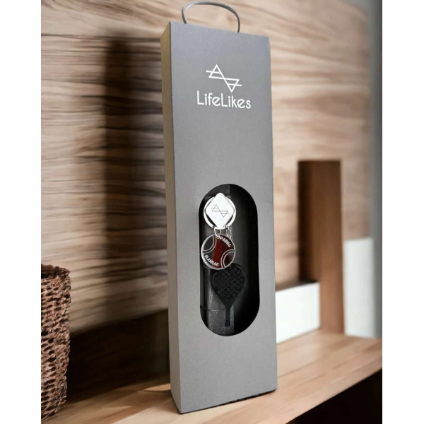 LifeLikes Λαμπάδα Padel Μπρελόκ Γκρι Κουτί