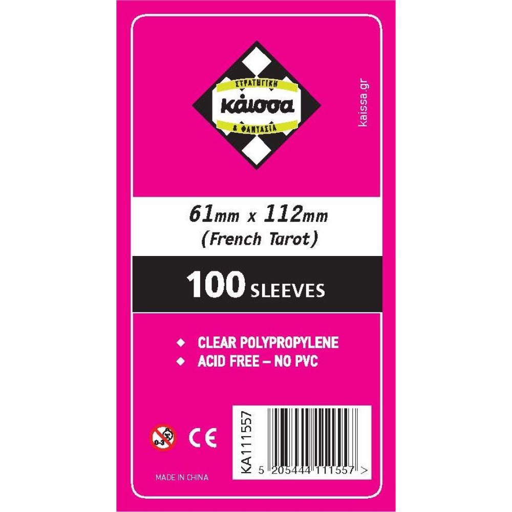 Kάισσα Sleeves 61x112mm (French Tarot) 100τμχ (KA111557)