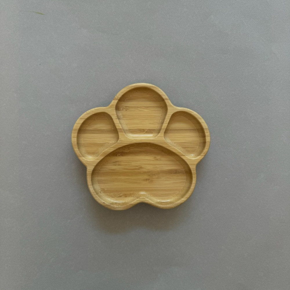 Nok Nok Οικολογικό Εκπαιδευτικό Πιάτο Bamboo με Αντιολισθητική Βάση (Paw)