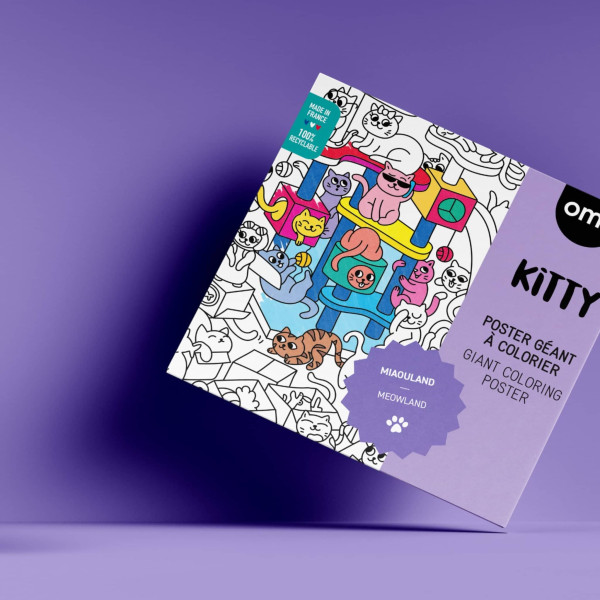 OMY Αφίσα Γίγας για Ζωγραφική Γατούλα