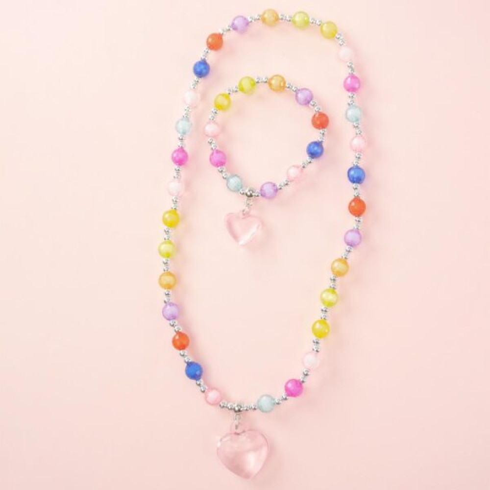 Nice Σετ Κολιέ και Βραχιόλι Colorful Hearts 