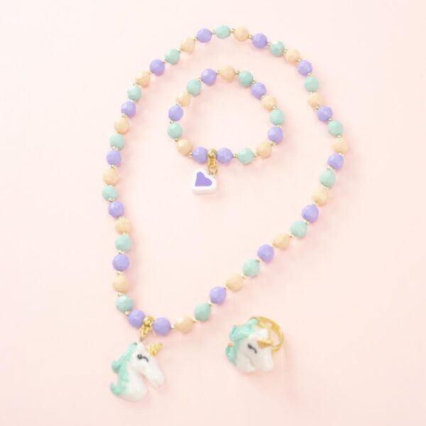 Nice Σετ Κολιέ, Βραχιόλι και Δαχτυλίδι Lilycorn (3 τμχ)