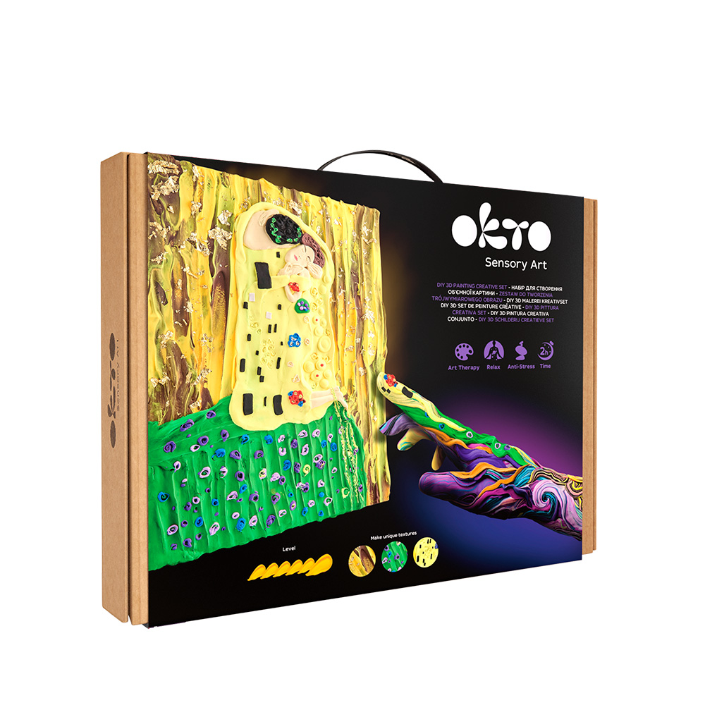 Okto DIY Δημιουργικό Σετ Ζωγραφικής 3D με Πηλό Gustav Klimt The Kiss