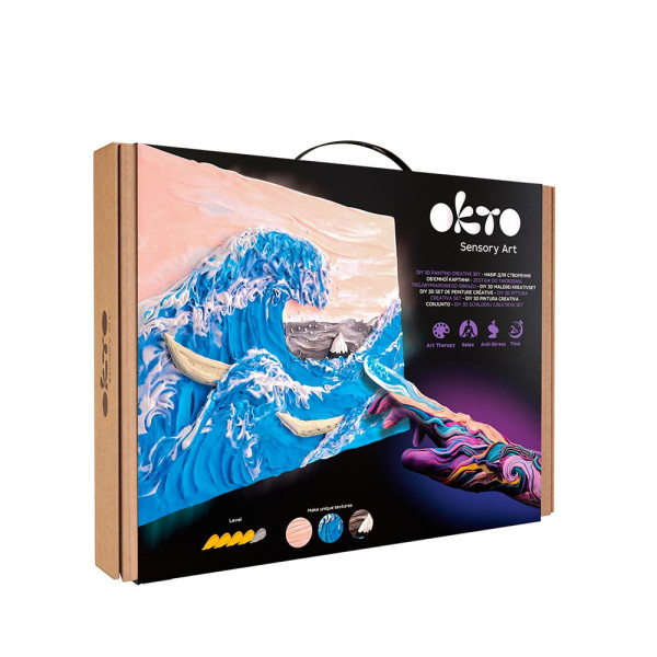 Okto  DIY Δημιουργικό Σετ Ζωγραφικής 3D με Πηλό  Katsushika Hokusai The Great Wave Off Kanagawa