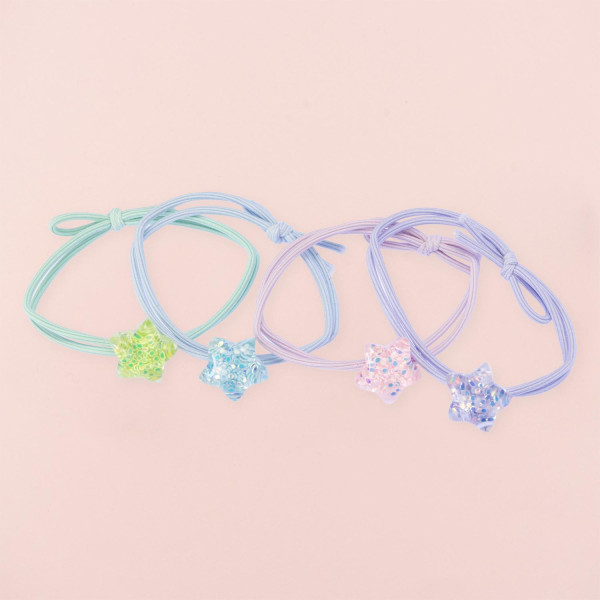 Nice Σετ Λαστιχάκια Μαλλιών Star is a Star (4 τμχ)