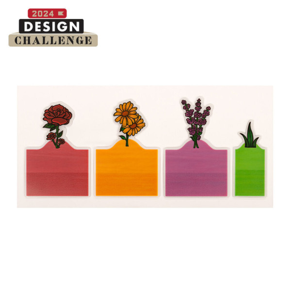 Kikkerland Annotation Garden - Floral sticky notes (100τμχ)