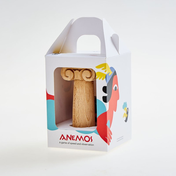 Mygreekgames Επιτραπέζιο Παιχνίδι με Κάρτες και Χειροποίητο Ξυλογλυπτό Anemos