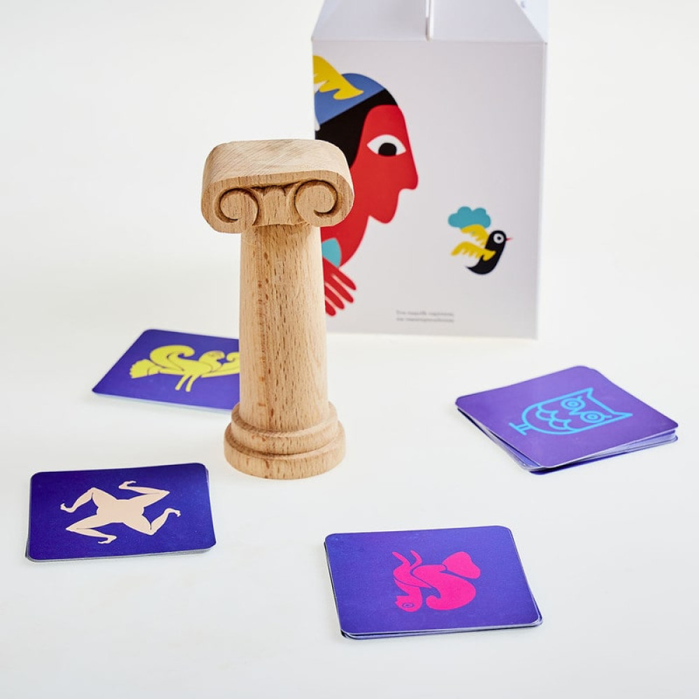 Mygreekgames Επιτραπέζιο Παιχνίδι με Κάρτες και Χειροποίητο Ξυλογλυπτό Anemos