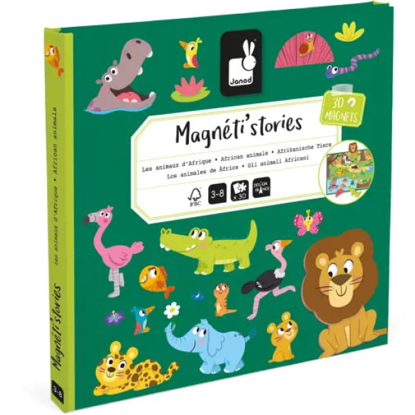 Janod Μαγνητικό Παιχνίδι Ιστορίες- Ζώα Της Αφρικής