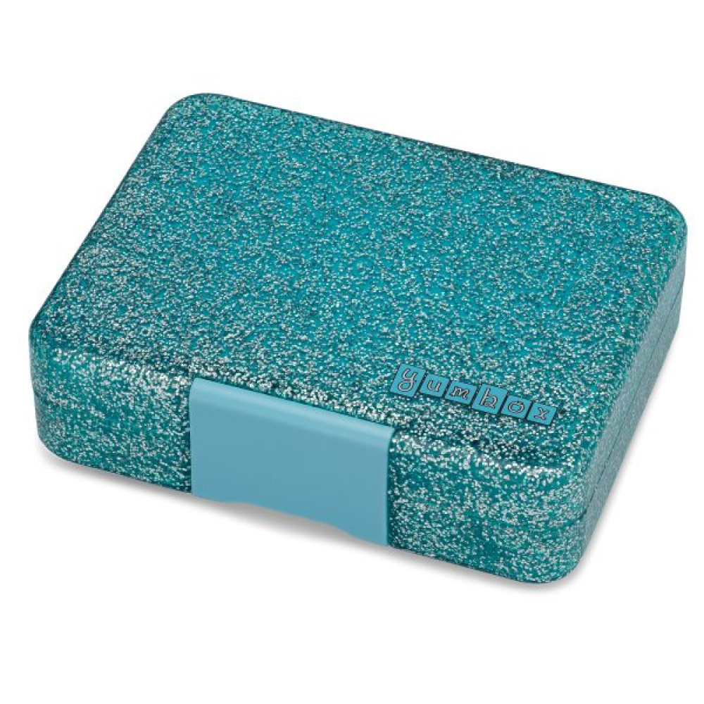 Yumbox Snack Φαγητοδοχείο με 3 χωρίσματα (Glitter-Aqua)