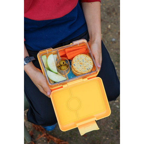 Yumbox Snack Φαγητοδοχείο με 3 χωρίσματα (Yoyo Yellow - Shark)