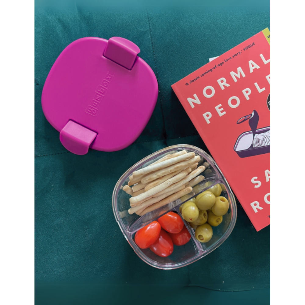 Yumbox Snack Bowl Φαγητοδοχείο με 3 χωρίσματα (Raspberry Pink)