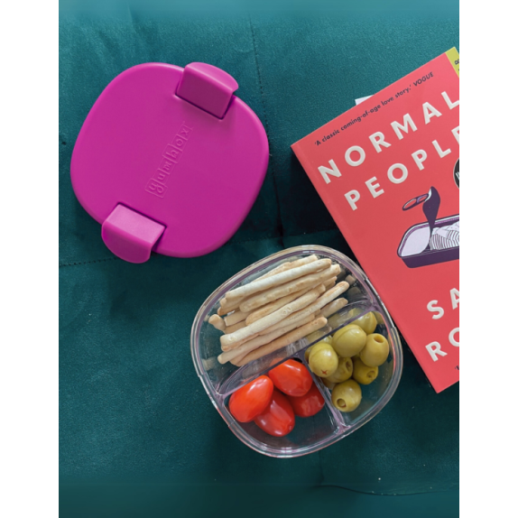 Yumbox Snack Bowl Φαγητοδοχείο με 3 χωρίσματα (Raspberry Pink)