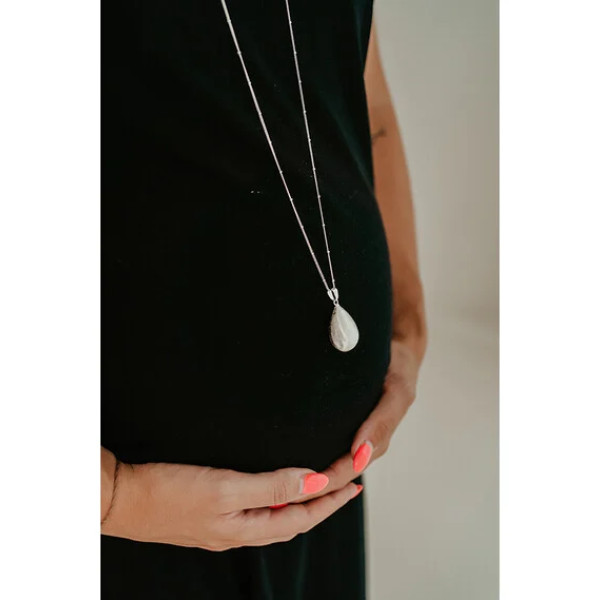 Bola Μελωδικό Μενταγιόν εγκυμοσύνης - Ανάγλυφο Silver Drop