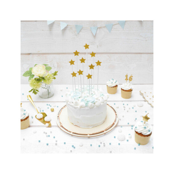 Scrap Cooking 15 χρυσά κεριά "1,2,3 stars"