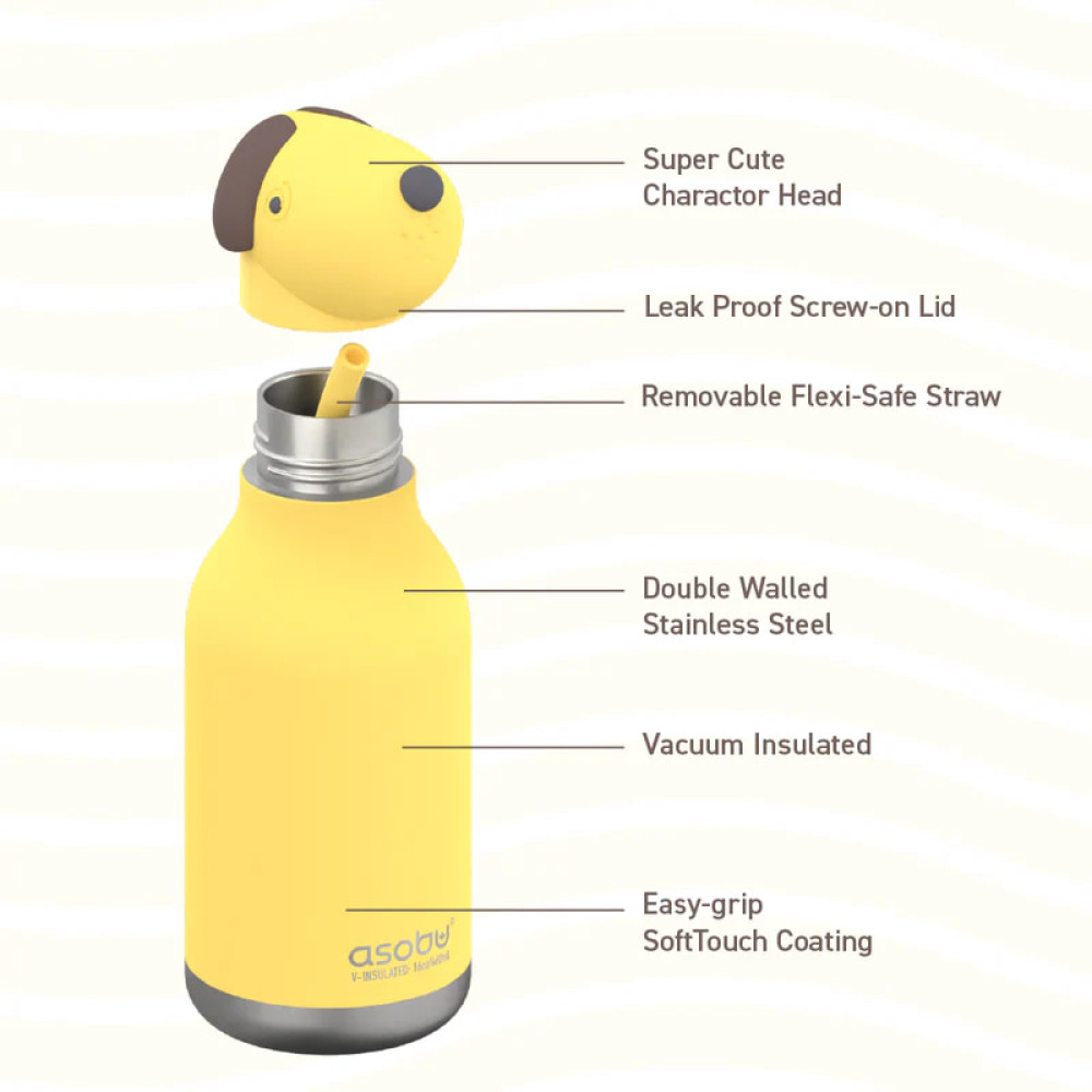 Asobu Bestie Bottle Ανοξείδωτο Μπουκάλι Θερμός 460ml (Σκύλος)