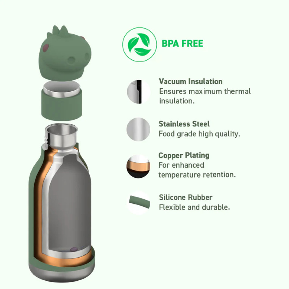 Asobu Bestie Bottle Ανοξείδωτο Μπουκάλι Θερμός 460ml (Δεινόσαυρος)