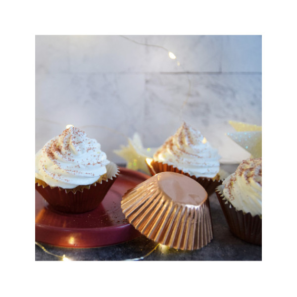 Scrap Cooking Θήκες για Cupcake σε Χρώμα Ροζ Χρυσό (48 τεμ)