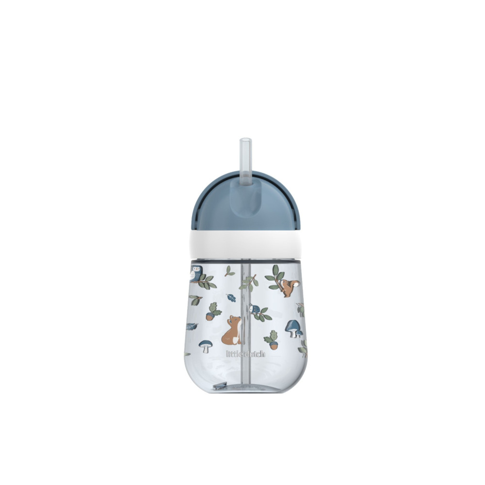 Little Dutch Εκπαιδευτικό Ποτηράκι με Καλαμάκι 300ml - Forest Friends
