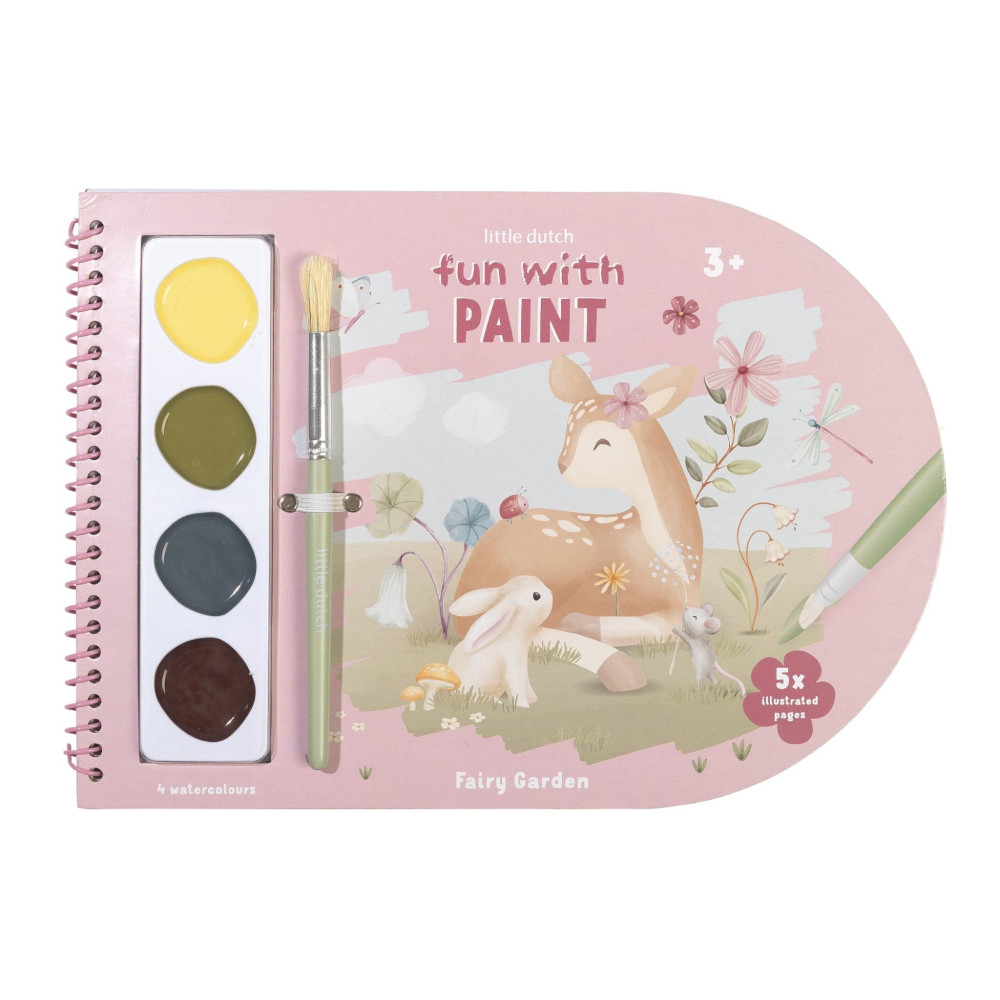 Little Dutch Μπλοκ Ζωγραφικής με Νερομπογιές Fairy Garden