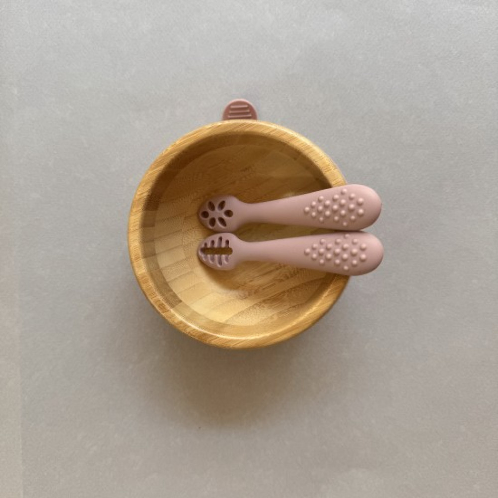 Nok Nok BLW Σετ Κουταλάκια Σιλικόνης (Beige)