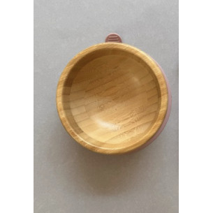 Nok Nok Οικολογικό Μπωλ Bamboo με Αντιολισθητική Βάση με Κουτάλι (Pink)