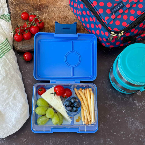 Yumbox Snack Φαγητοδοχείο με 3 χωρίσματα (Surf Blue - Shark)