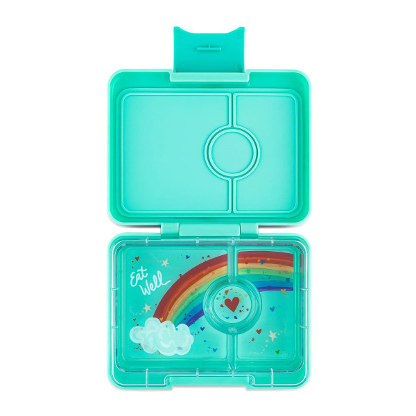 Yumbox Snack Φαγητοδοχείο με 3 χωρίσματα (Miami Aqua - Rainbow)