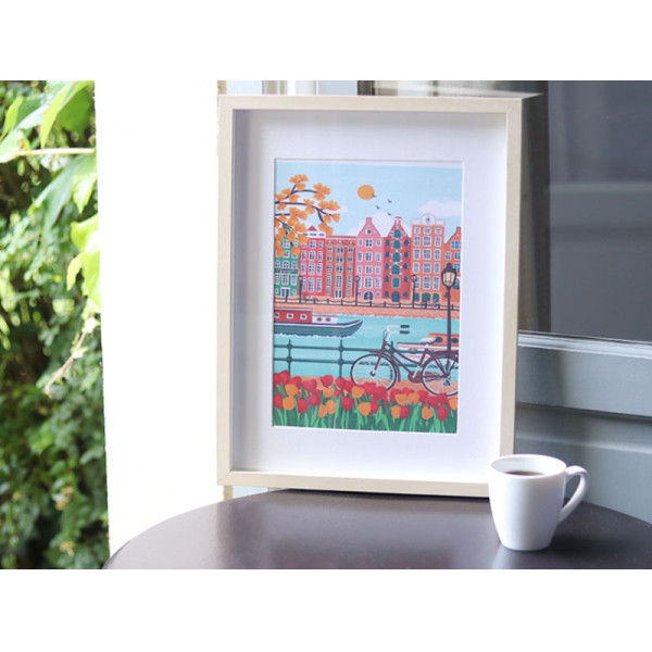 Petite Epicerie Σετ Ζωγραφικής με Αριθμούς - Μικρό Πινέλο - Άμστερνταμ από την Nidhi Kachhadiya