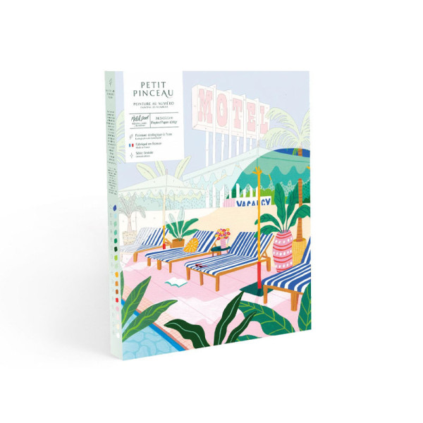 Petite Epicerie Σετ Ζωγραφικής με Αριθμό - Μικρό Πινέλο - Η Πισίνα του Μοτέλ από την Jessica Smith