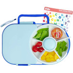 Gobe 2σε1 Φαγητοδοχείο και Snack Spinner Sticker Edition (Blueberry Blue)