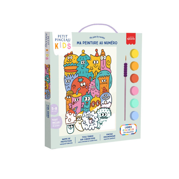 Petite Epicerie Σετ Ζωγραφικής Πινέλο για Μικρά Παιδιά - Fun Gang